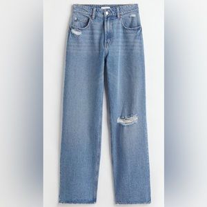 H&M loose straight high jeans